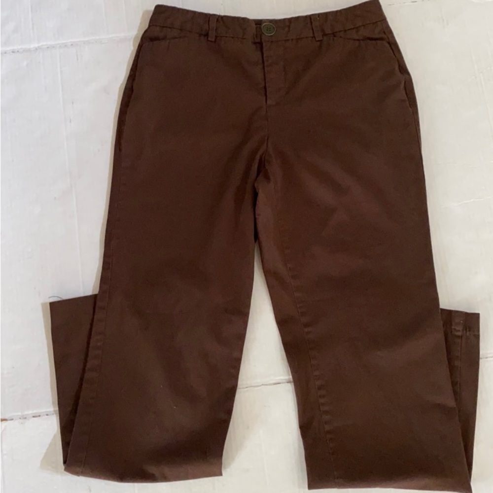 Kim Rogers Brown Light Stretch Slacks Women Size 6 2# Spandex